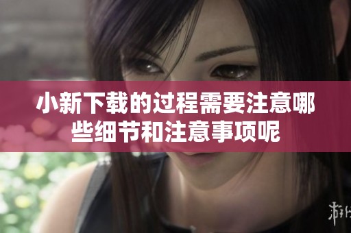 小新下载的过程需要注意哪些细节和注意事项呢