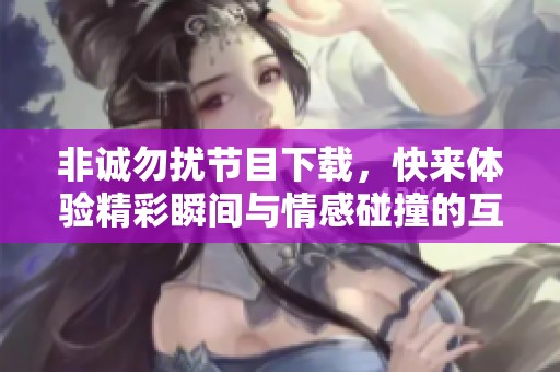 非诚勿扰节目下载，快来体验精彩瞬间与情感碰撞的互动乐趣