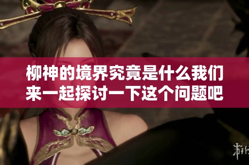 柳神的境界究竟是什么我们来一起探讨一下这个问题吧