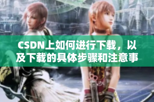 CSDN上如何进行下载，以及下载的具体步骤和注意事项解析