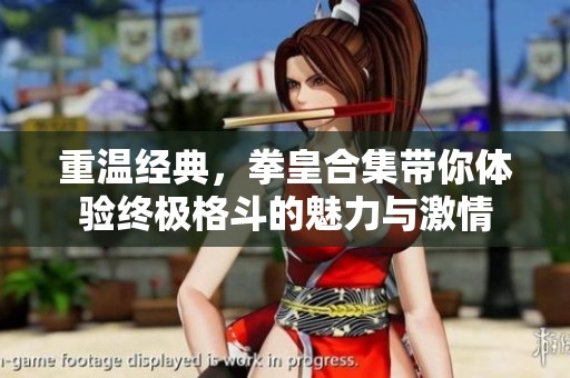 重温经典，拳皇合集带你体验终极格斗的魅力与激情