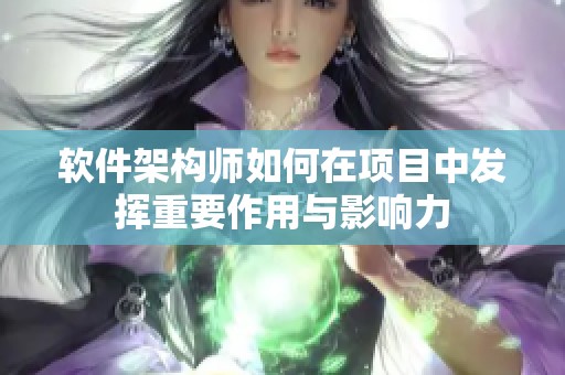 软件架构师如何在项目中发挥重要作用与影响力