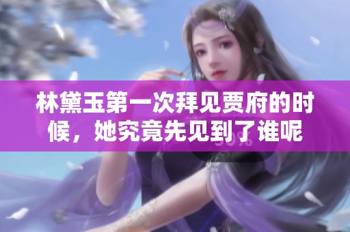 林黛玉第一次拜见贾府的时候，她究竟先见到了谁呢