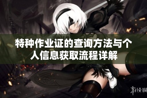 特种作业证的查询方法与个人信息获取流程详解