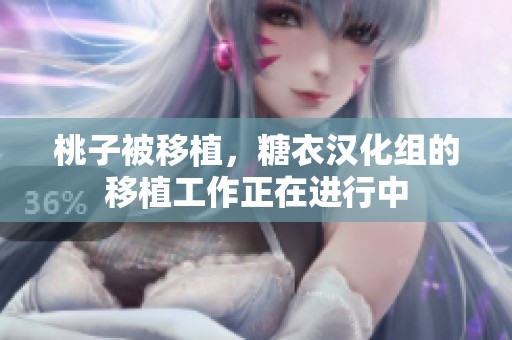 桃子被移植，糖衣汉化组的移植工作正在进行中