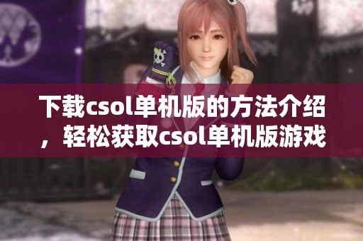 下载csol单机版的方法介绍，轻松获取csol单机版游戏资源