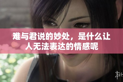 难与君说的妙处，是什么让人无法表达的情感呢