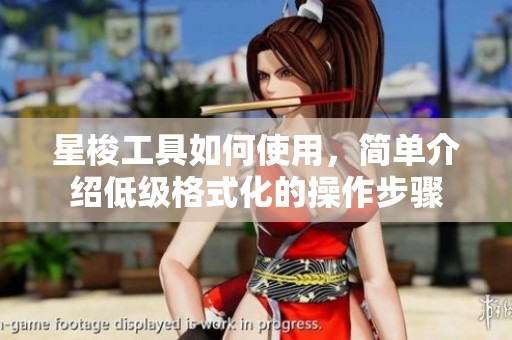 星梭工具如何使用，简单介绍低级格式化的操作步骤