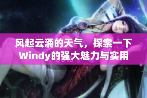 风起云涌的天气，探索一下Windy的强大魅力与实用性