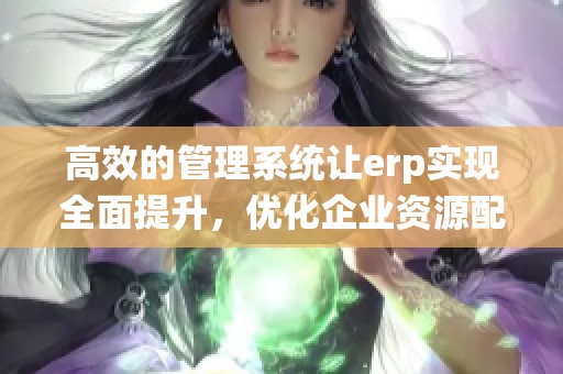 高效的管理系统让erp实现全面提升，优化企业资源配置与流程管理