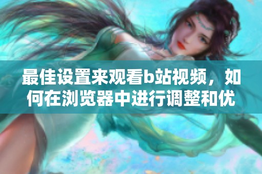 最佳设置来观看b站视频，如何在浏览器中进行调整和优化