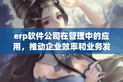 erp软件公司在管理中的应用，推动企业效率和业务发展不可或缺