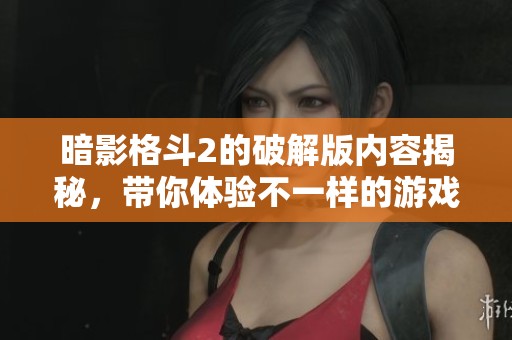 暗影格斗2的破解版内容揭秘，带你体验不一样的游戏乐趣
