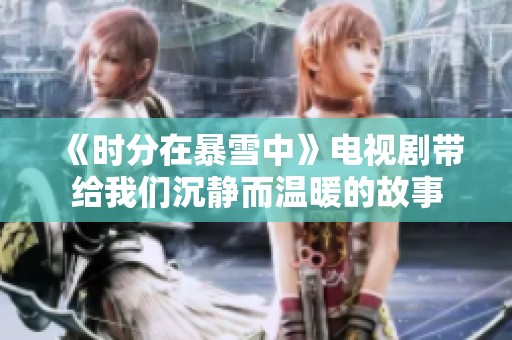 《时分在暴雪中》电视剧带给我们沉静而温暖的故事