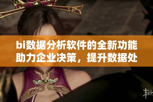 bi数据分析软件的全新功能助力企业决策，提升数据处理效率与精准度