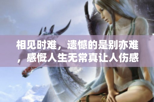 相见时难，遗憾的是别亦难，感慨人生无常真让人伤感