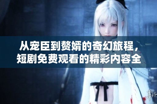 从宠臣到赘婿的奇幻旅程，短剧免费观看的精彩内容全在这里