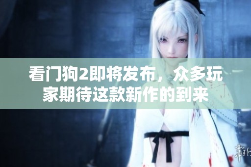 看门狗2即将发布，众多玩家期待这款新作的到来
