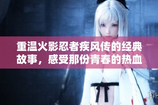 重温火影忍者疾风传的经典故事，感受那份青春的热血与友情