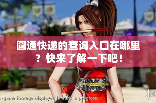 圆通快递的查询入口在哪里？快来了解一下吧！