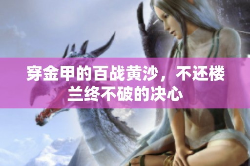 穿金甲的百战黄沙，不还楼兰终不破的决心