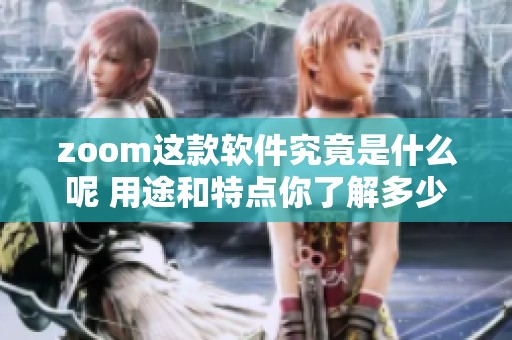 zoom这款软件究竟是什么呢 用途和特点你了解多少