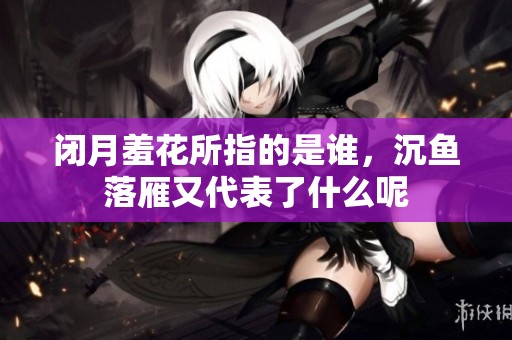 闭月羞花所指的是谁，沉鱼落雁又代表了什么呢