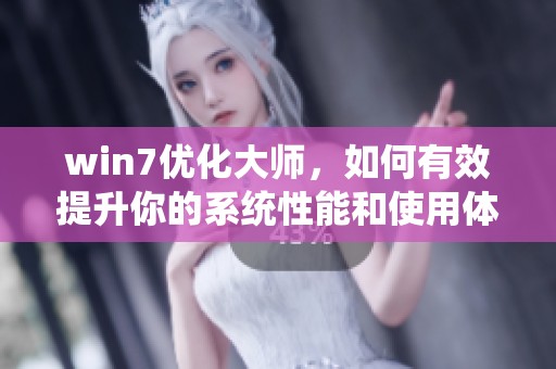 win7优化大师，如何有效提升你的系统性能和使用体验