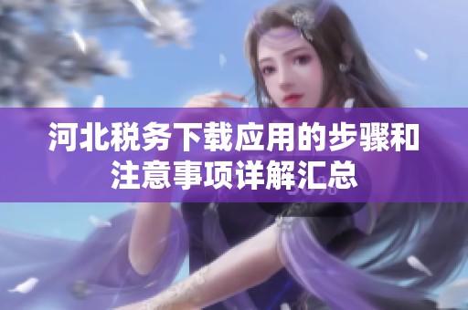 河北税务下载应用的步骤和注意事项详解汇总