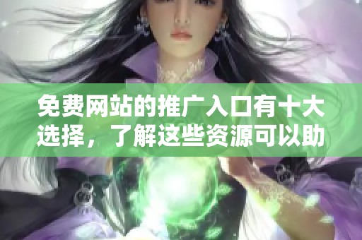 免费网站的推广入口有十大选择，了解这些资源可以助你一臂之力