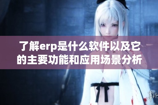 了解erp是什么软件以及它的主要功能和应用场景分析