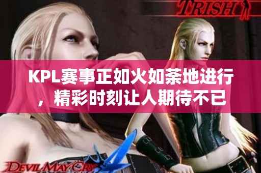 KPL赛事正如火如荼地进行，精彩时刻让人期待不已