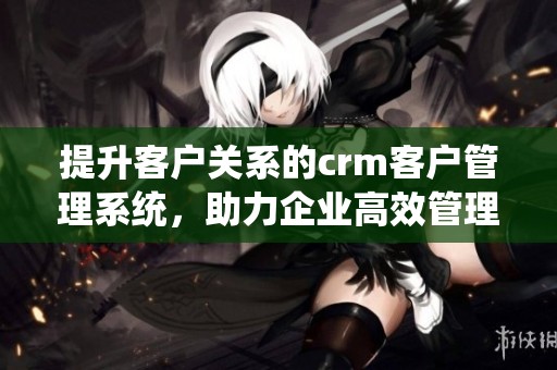 提升客户关系的crm客户管理系统，助力企业高效管理客户资源