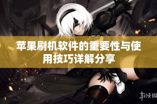 苹果刷机软件的重要性与使用技巧详解分享