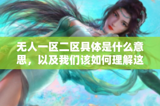 无人一区二区具体是什么意思，以及我们该如何理解这一概念呢