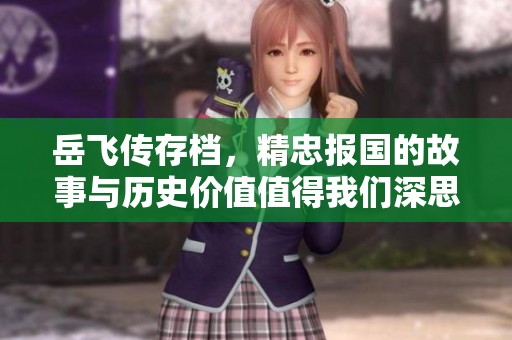 岳飞传存档，精忠报国的故事与历史价值值得我们深思与铭记