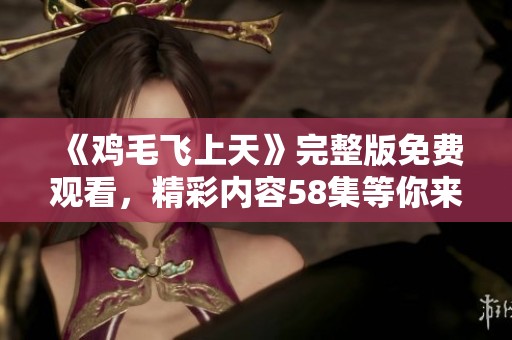 《鸡毛飞上天》完整版免费观看，精彩内容58集等你来欣赏！