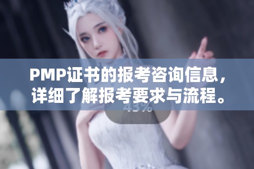 PMP证书的报考咨询信息，详细了解报考要求与流程。