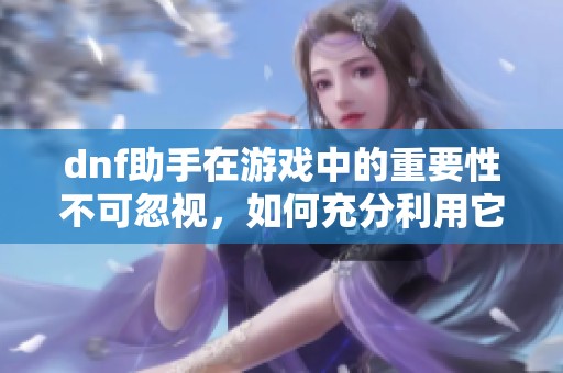 dnf助手在游戏中的重要性不可忽视，如何充分利用它提升体验呢