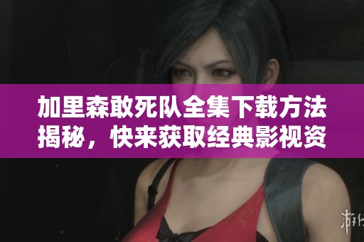 加里森敢死队全集下载方法揭秘，快来获取经典影视资源吧