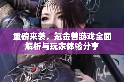 重磅来袭，氪金兽游戏全面解析与玩家体验分享