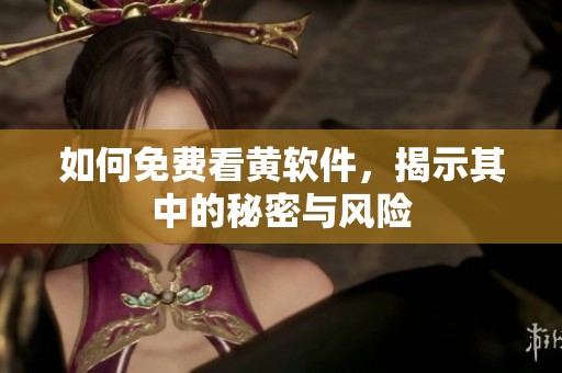 如何免费看黄软件，揭示其中的秘密与风险