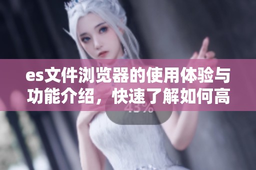 es文件浏览器的使用体验与功能介绍，快速了解如何高效管理文件