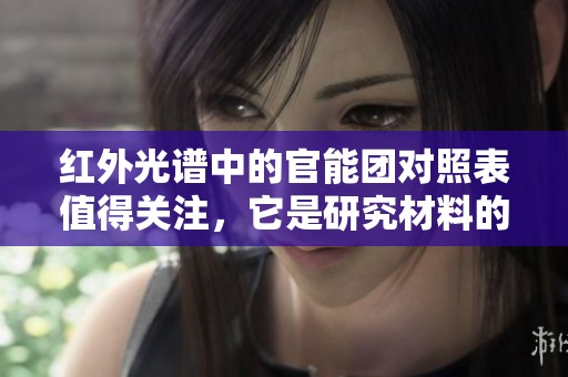 红外光谱中的官能团对照表值得关注，它是研究材料的重要工具