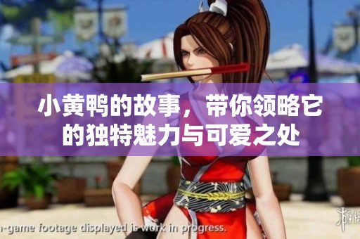 小黄鸭的故事，带你领略它的独特魅力与可爱之处