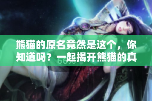熊猫的原名竟然是这个，你知道吗？一起揭开熊猫的真实名字吧！
