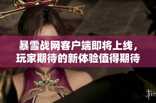 暴雪战网客户端即将上线，玩家期待的新体验值得期待