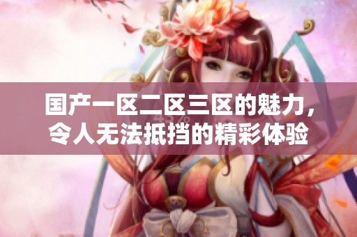 国产一区二区三区的魅力，令人无法抵挡的精彩体验