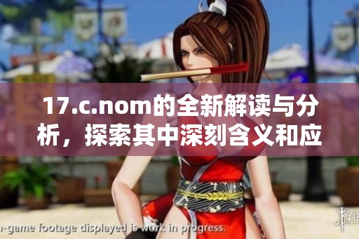 17.c.nom的全新解读与分析，探索其中深刻含义和应用价值