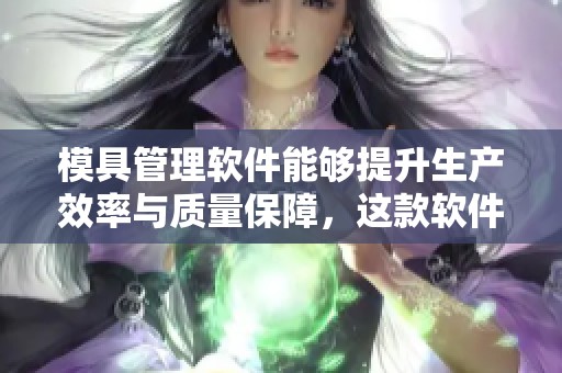 模具管理软件能够提升生产效率与质量保障，这款软件不可或缺